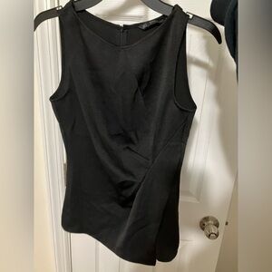 Black Zara Ruched Sleeveless Top - NWOT, size S